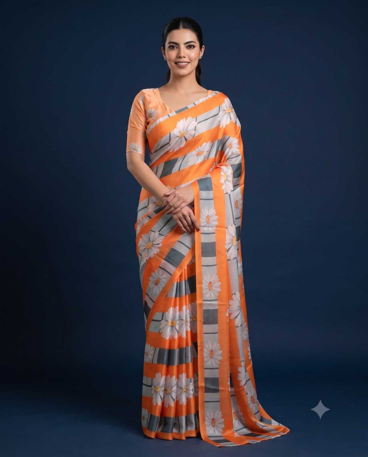 Satin Silk Party Wear Saree