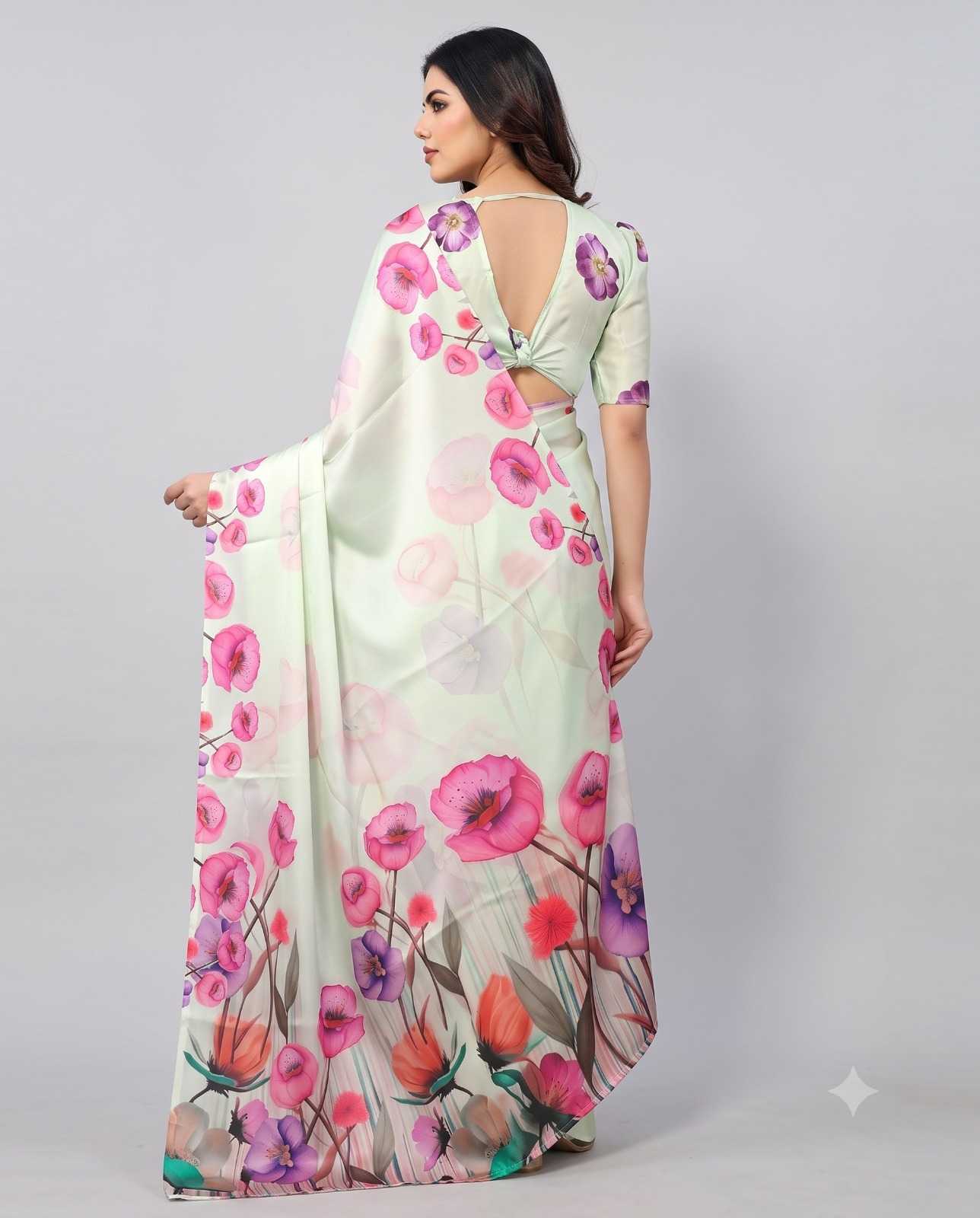 Satin Silk Party Wear Saree
