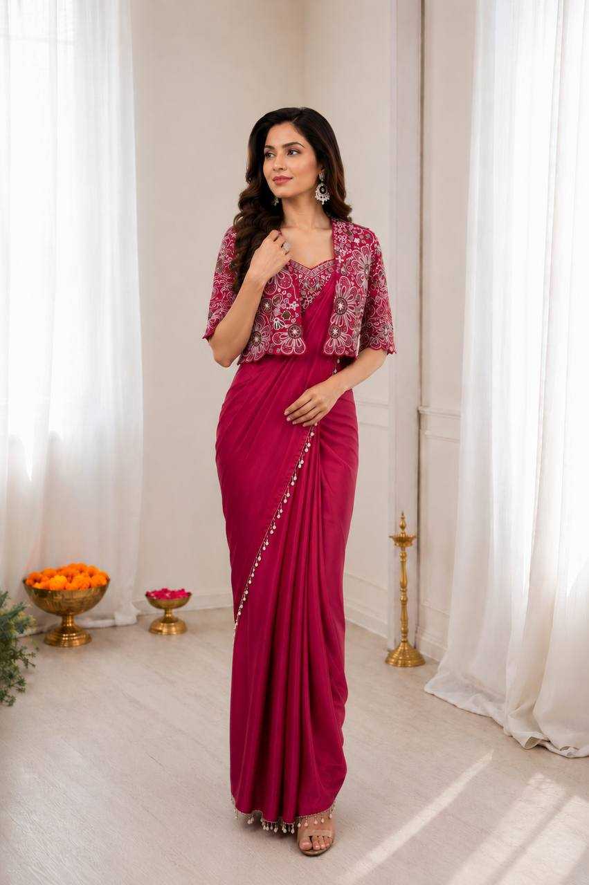 Crepe Silk Ready To Wear Saree