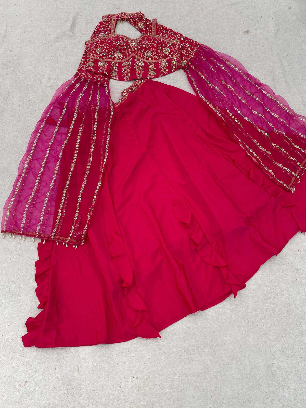 Crepe Silk Lehenga