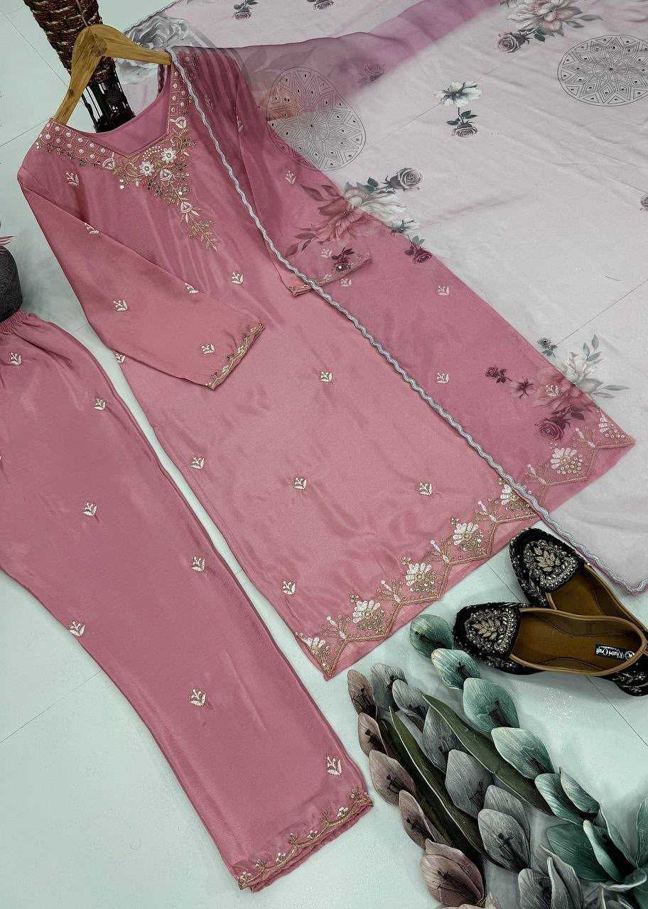 Crepe Embroidery Suit