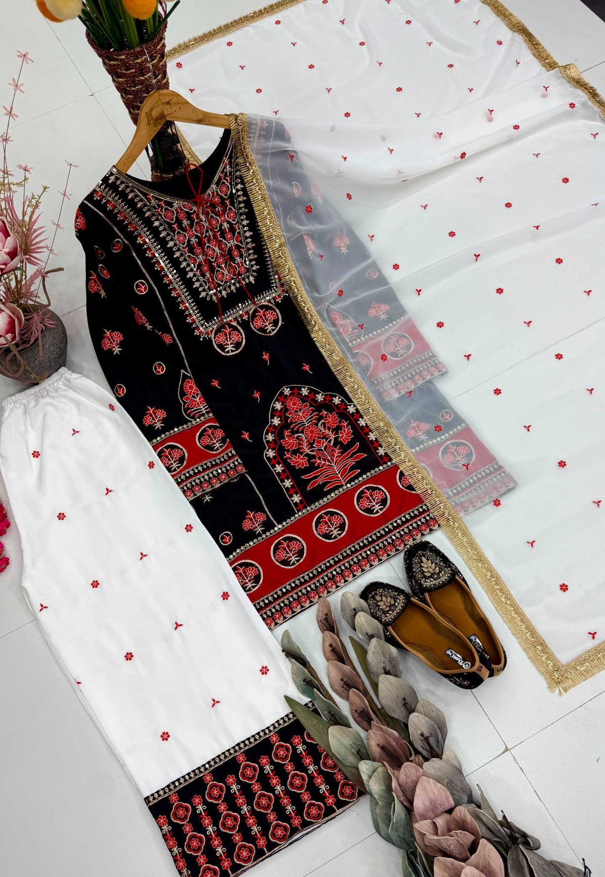 Heavy Silk Embroidery Suit