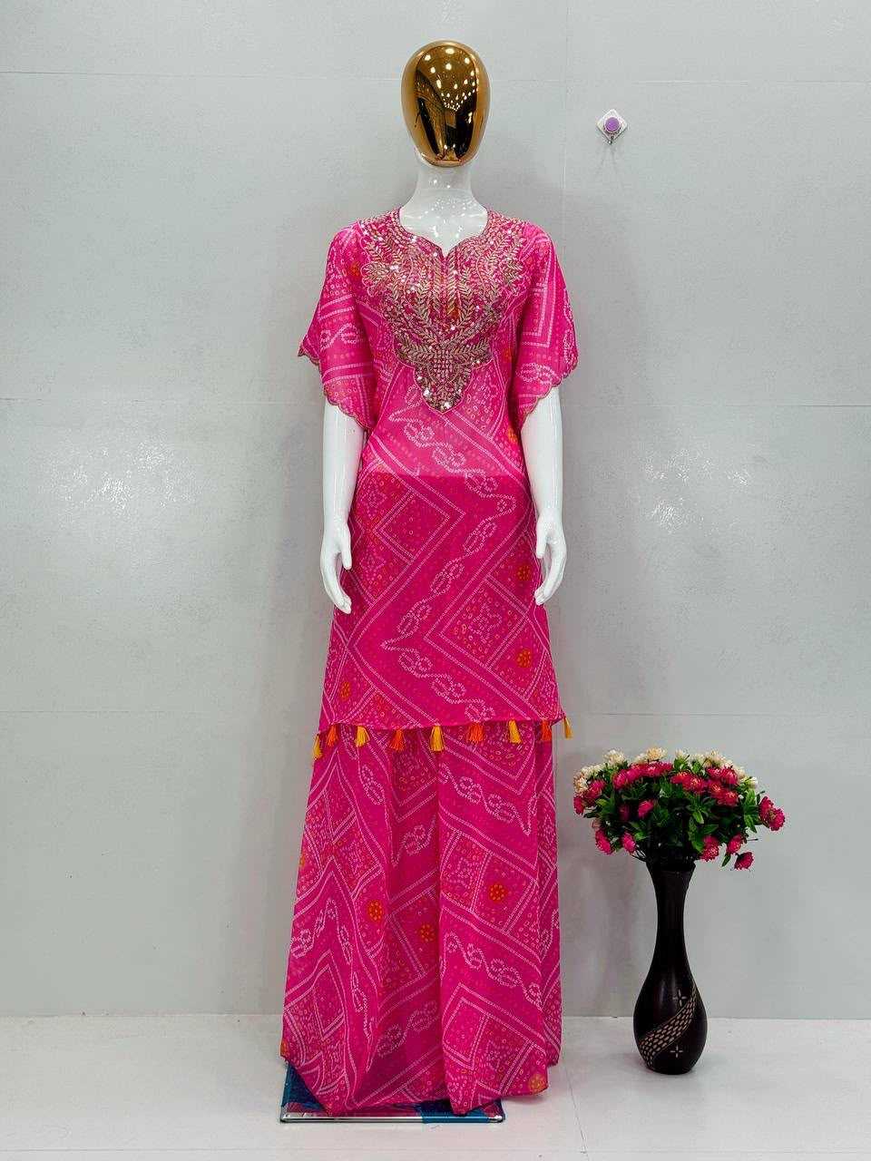 Faux Georgette Embroidery Suit