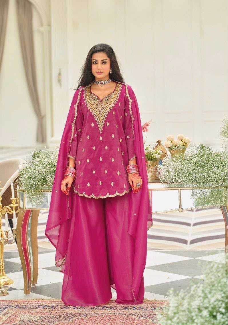 Heavy Silk Sharara Salwar Suit