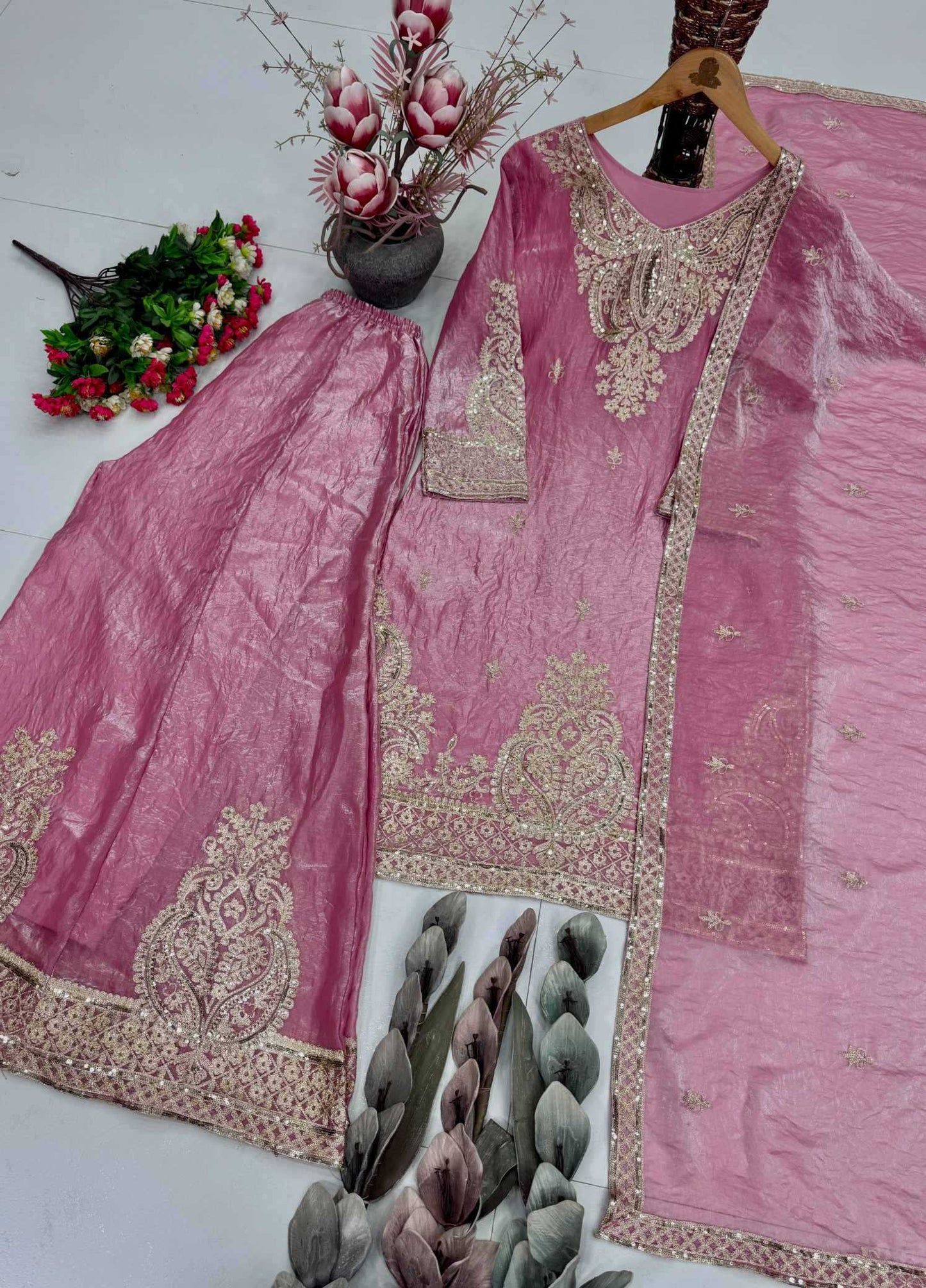 Heavy Silk Embroidery Suit
