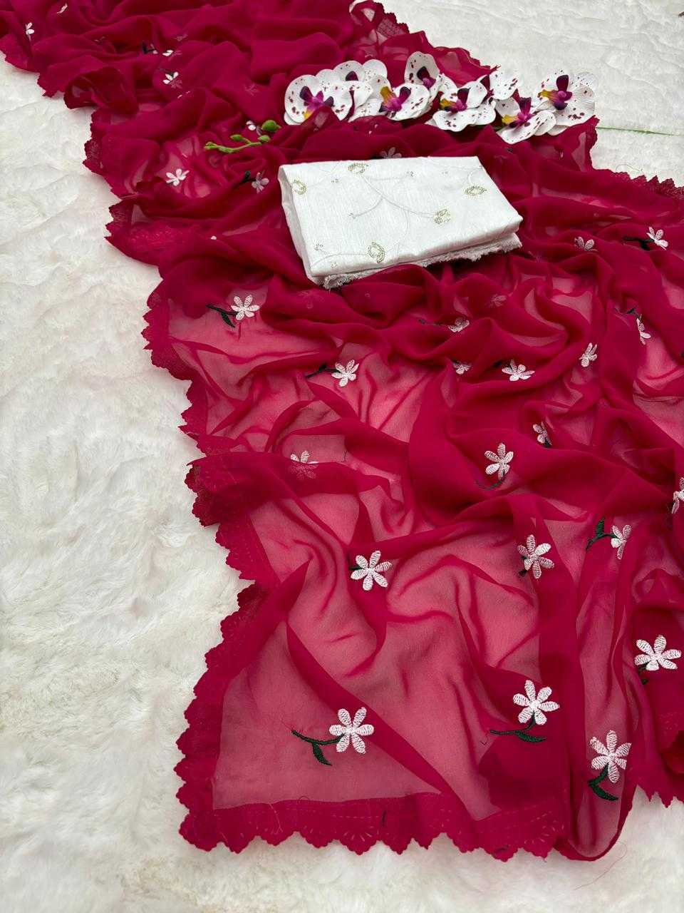 Flower Plus Georgette Designer Saree