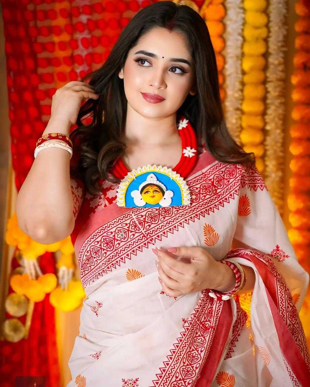 Linen Printed Saree