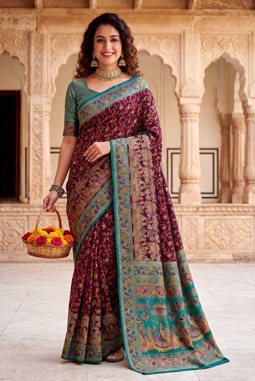 Gajji Silk Printed Saree