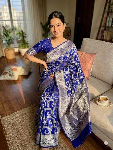 Banarasi Soft Silk Zari Border Saree