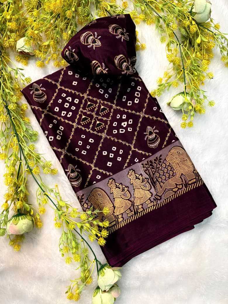 Crepe Silk Gajji Modal Saree