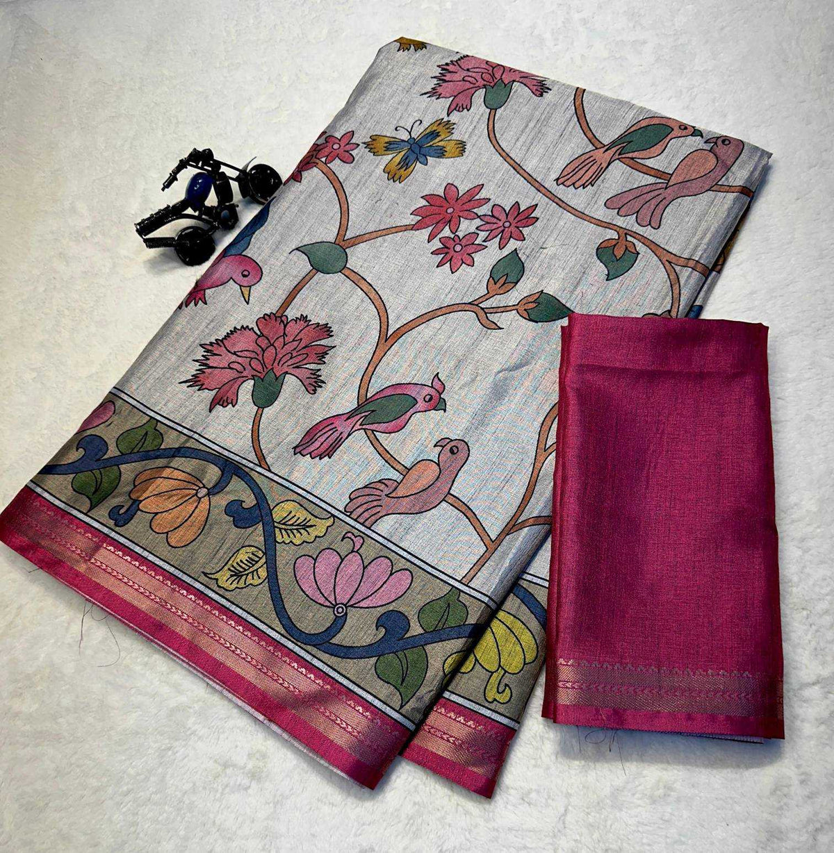 Avni Tussar Silk Soft Saree