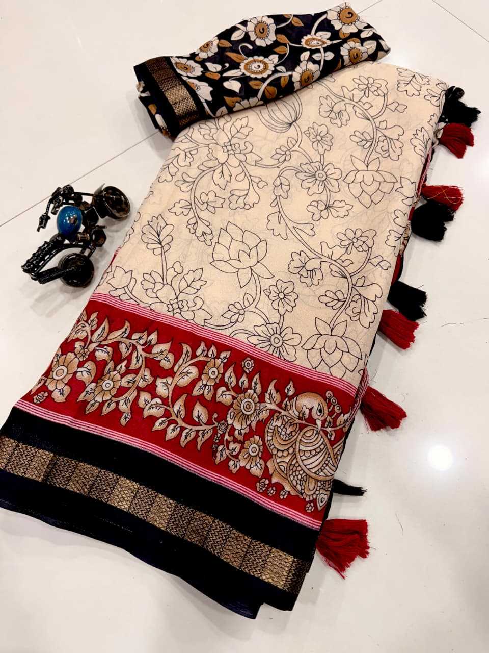 Chhavi Premium Georgette Designer Saree in Red