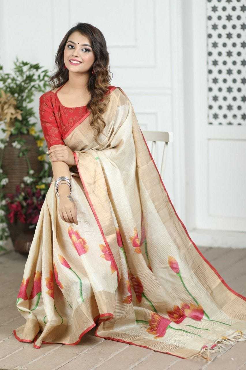 Amara Tussar Silk Printed Saree