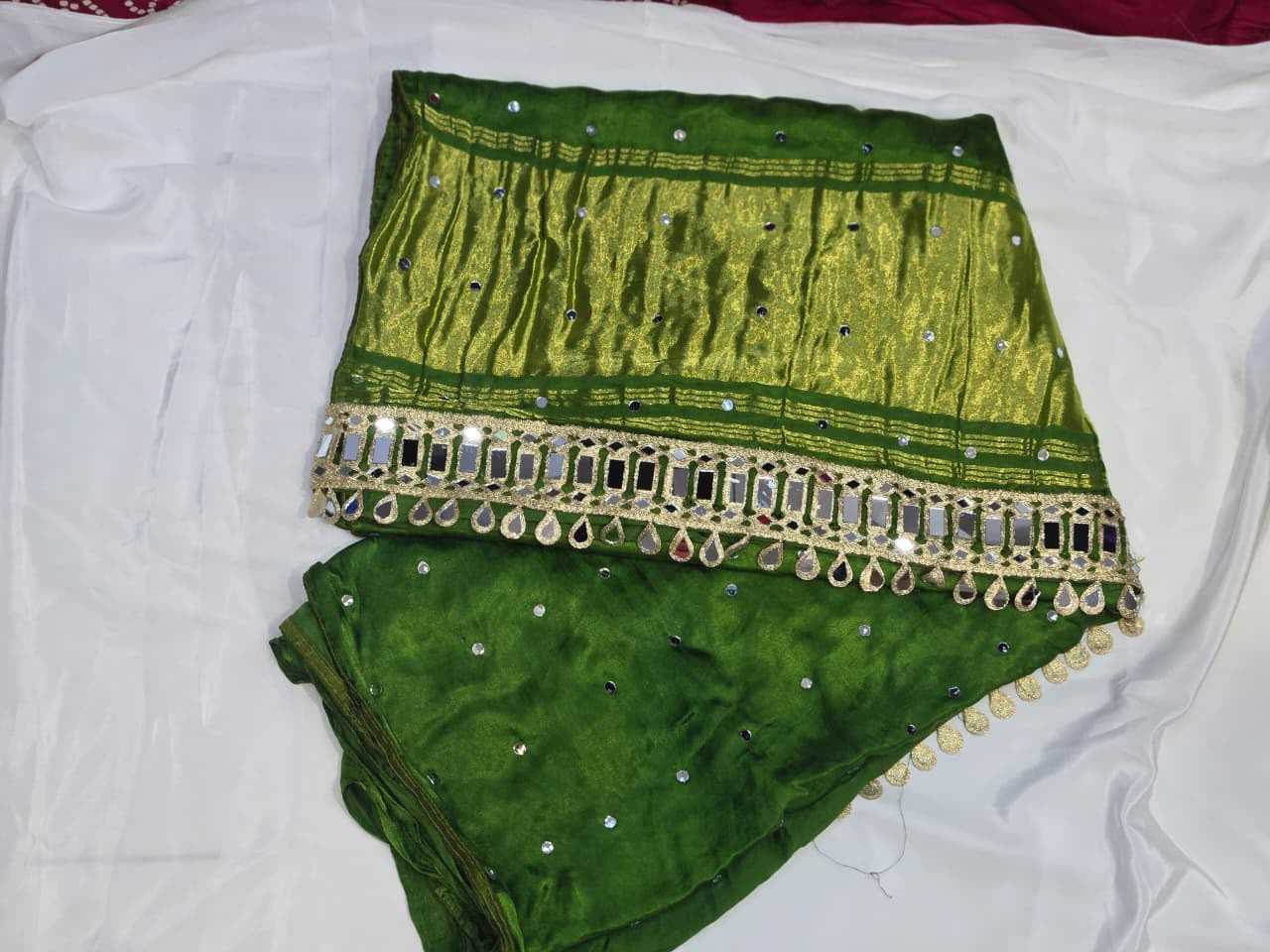 Gajji Silk Ajrakh Saree