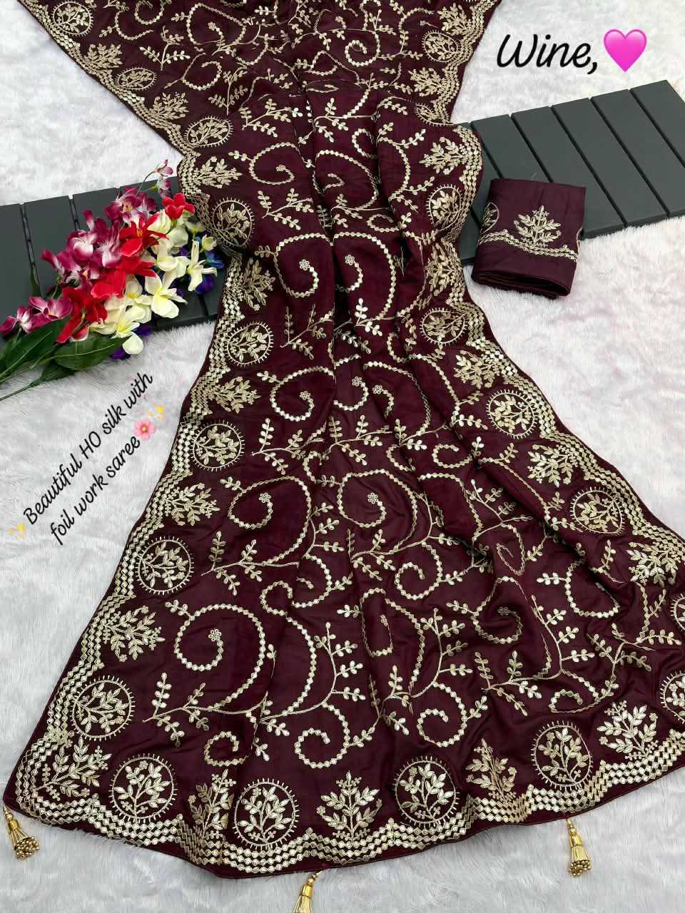 Pure Silk Traditional Saree in Orange