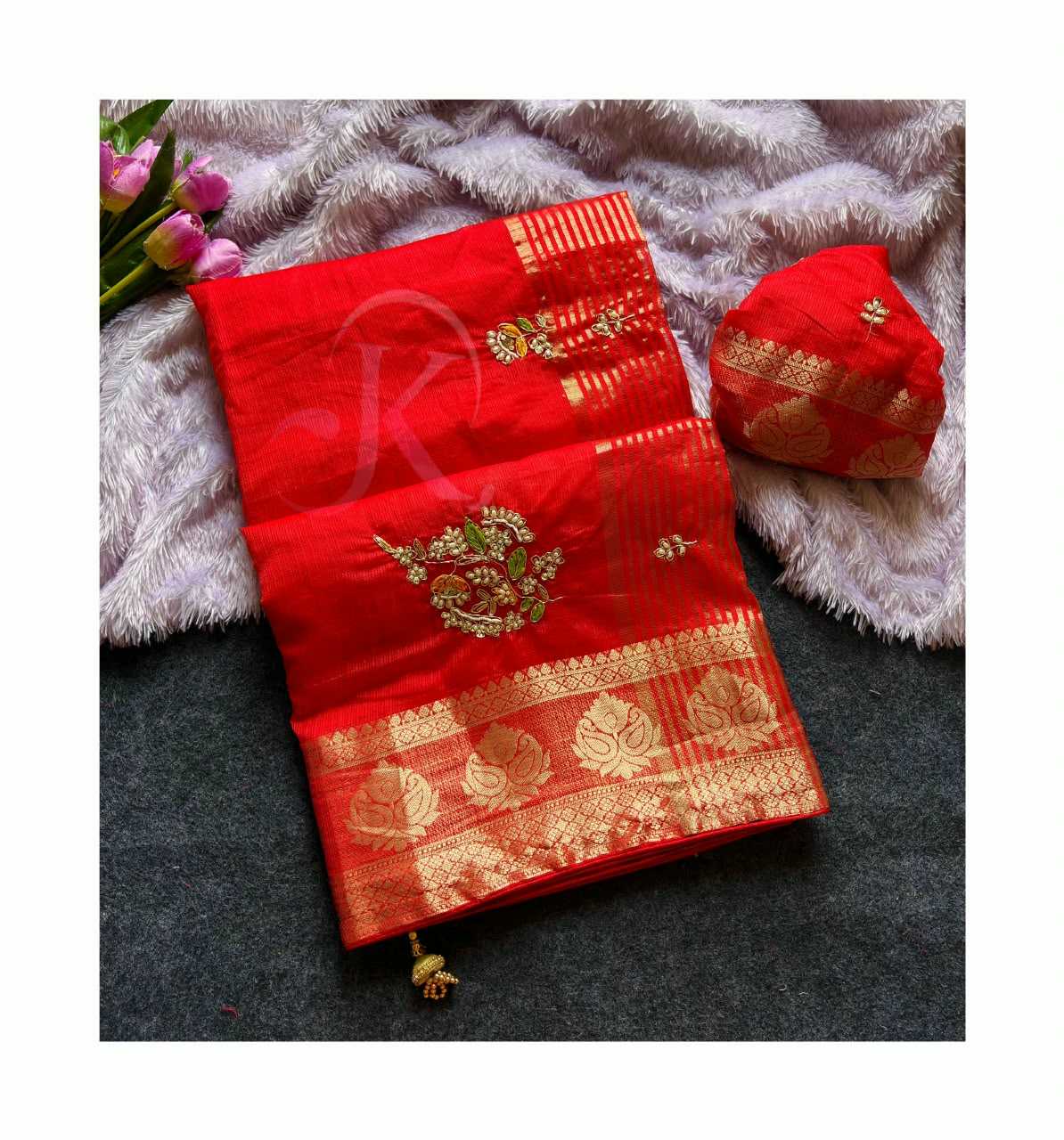 Soft Cotton Sequence Saree