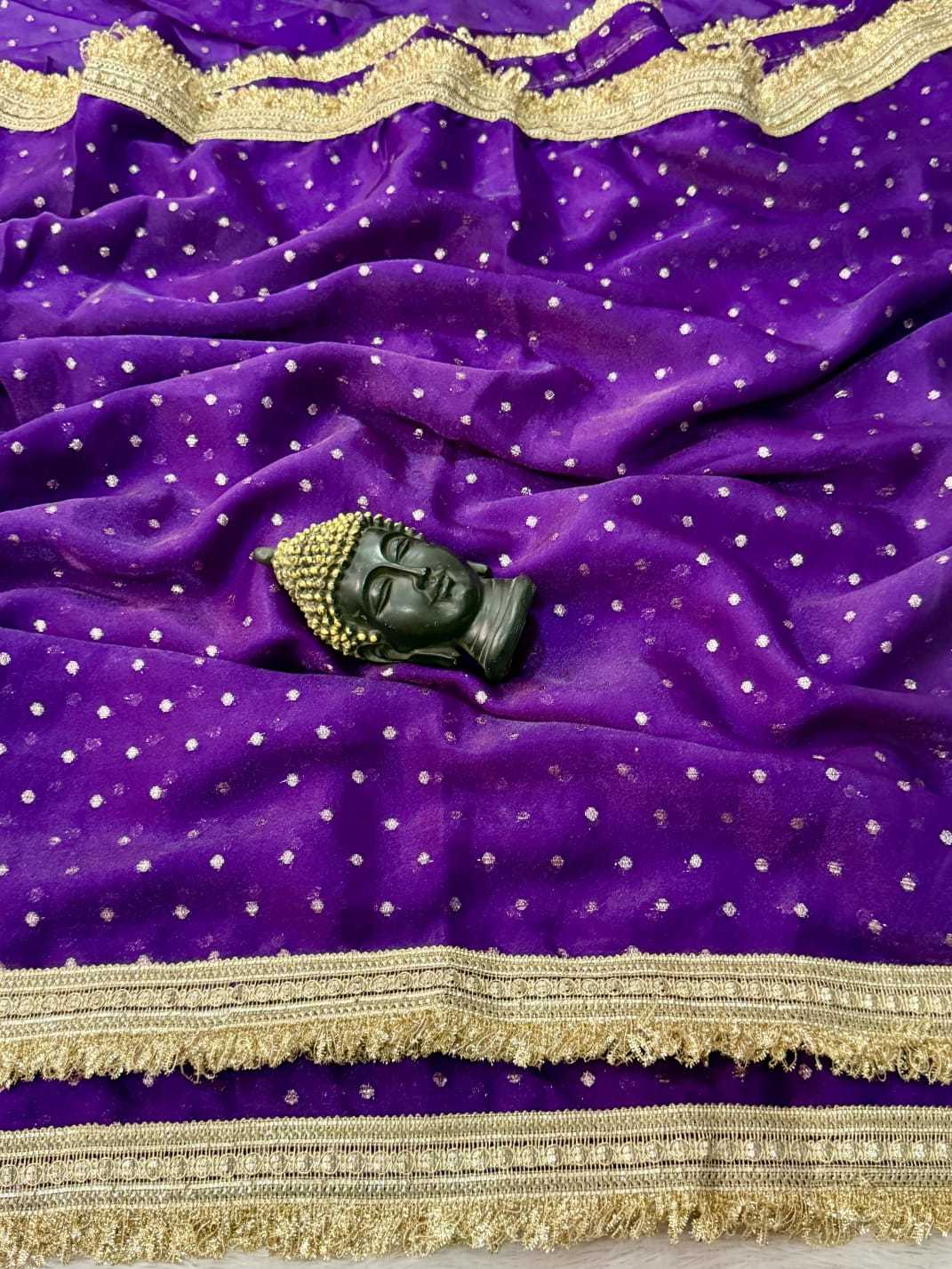 Dull Moss Designer Saree
