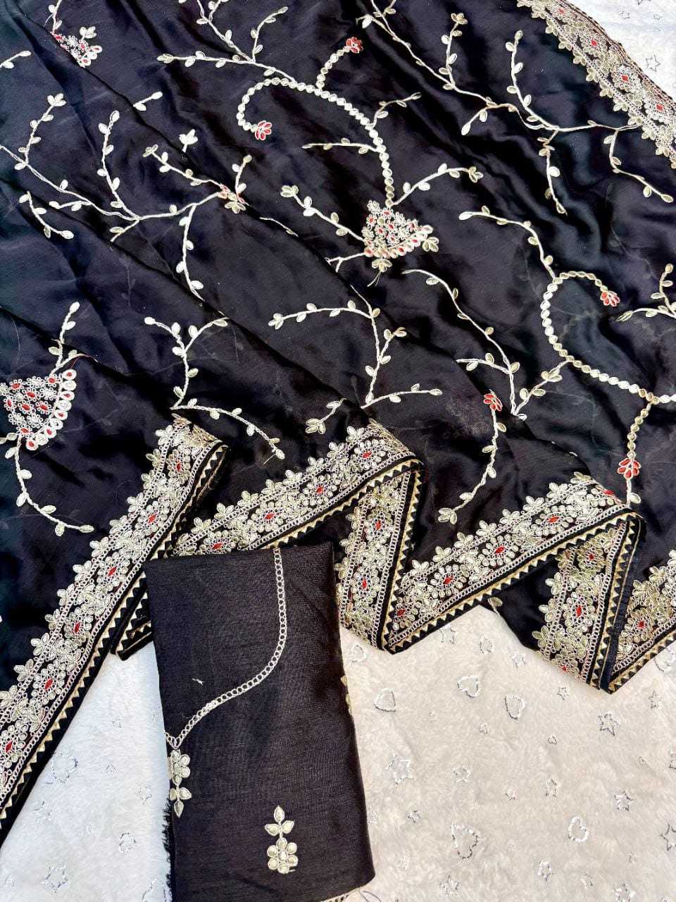 Satin Designer Saree
