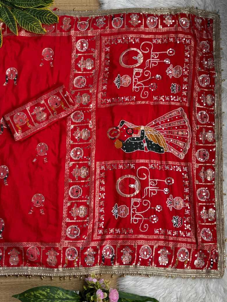 Sindoor Dola Silk Designer Saree