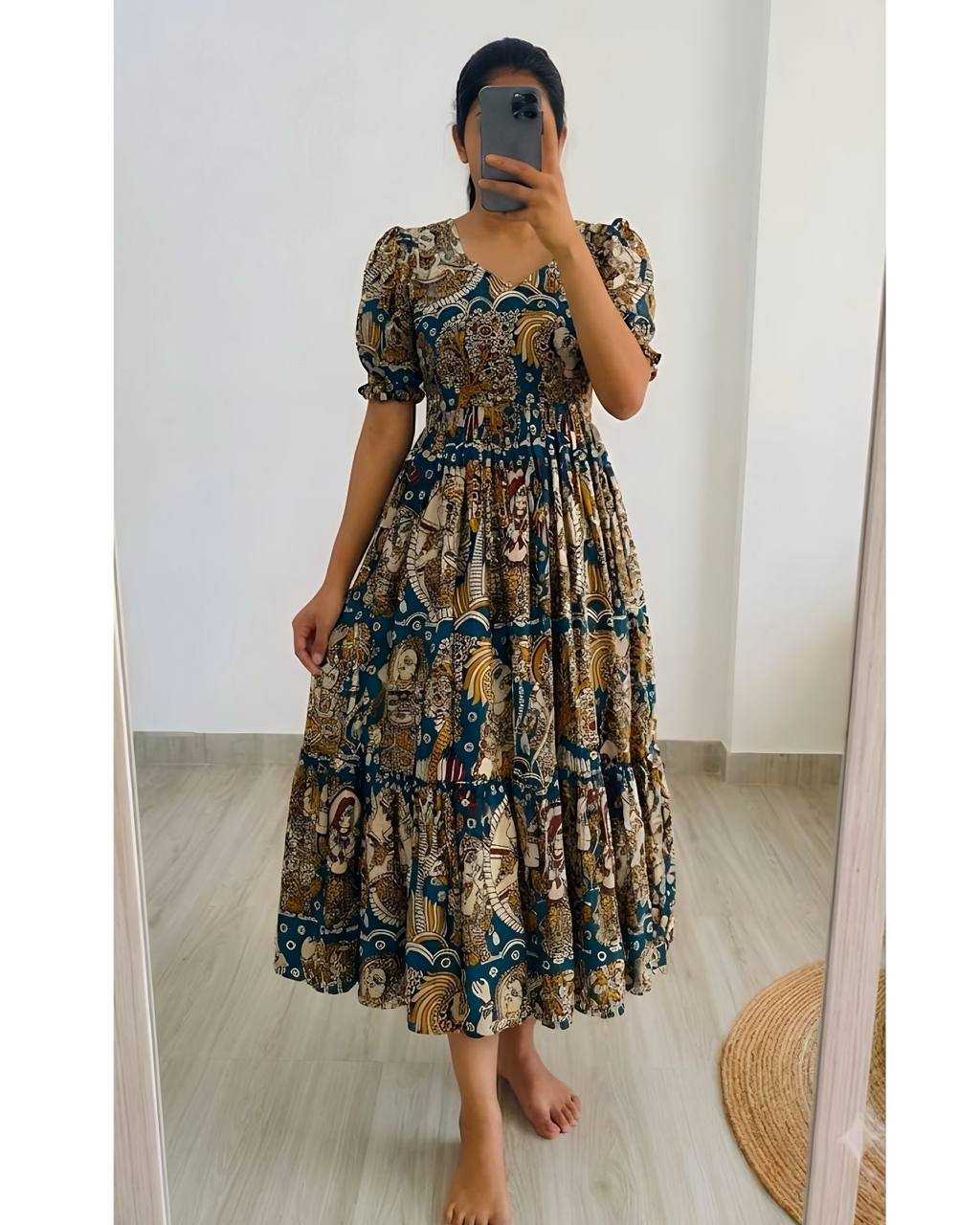 Chitralekha Cotton Printed Gown
