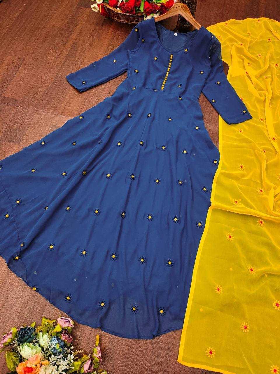 Keshini Georgette Embroidery Gown