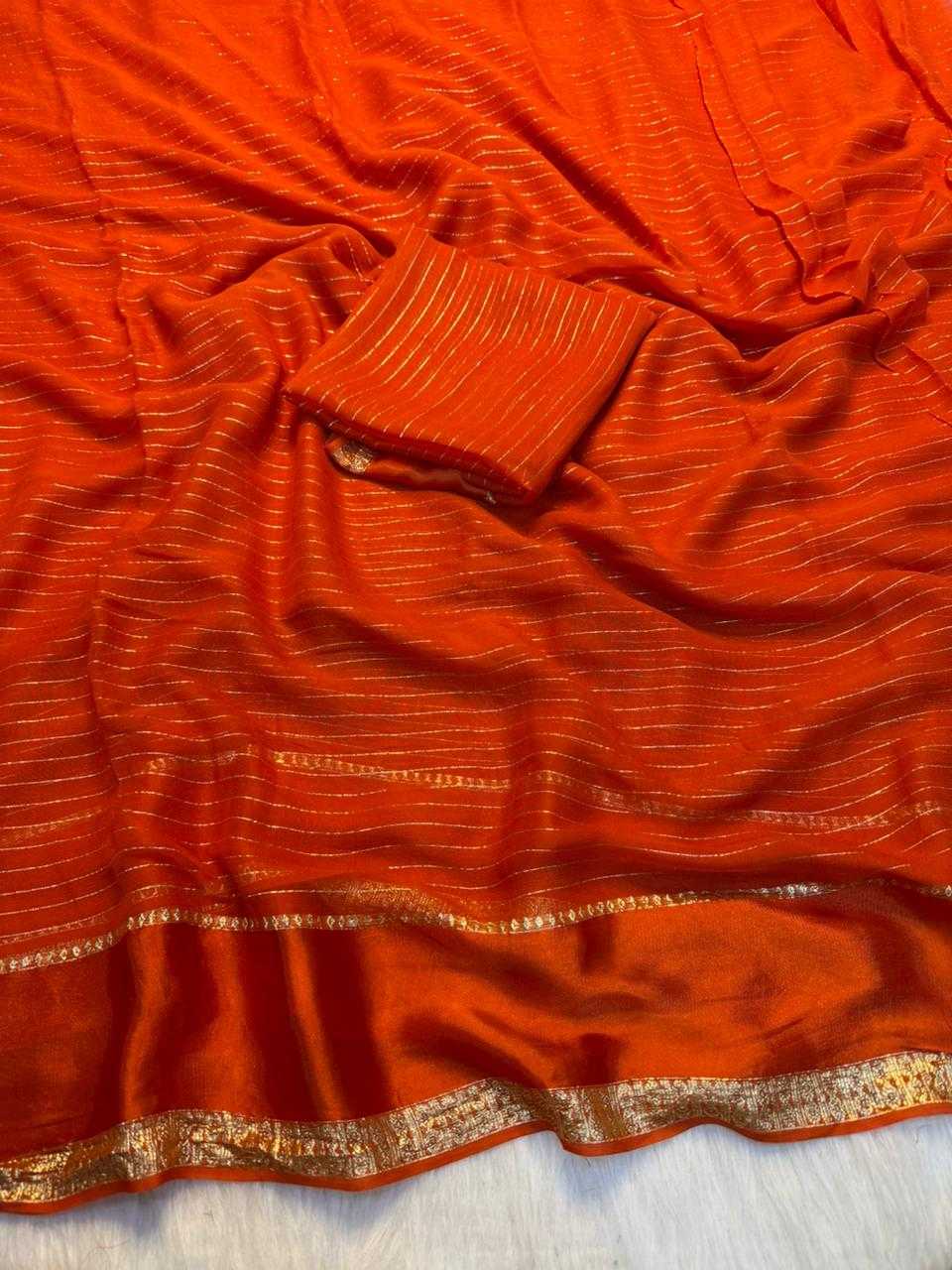 Viscouse Crushed Georgette Designer Saree
