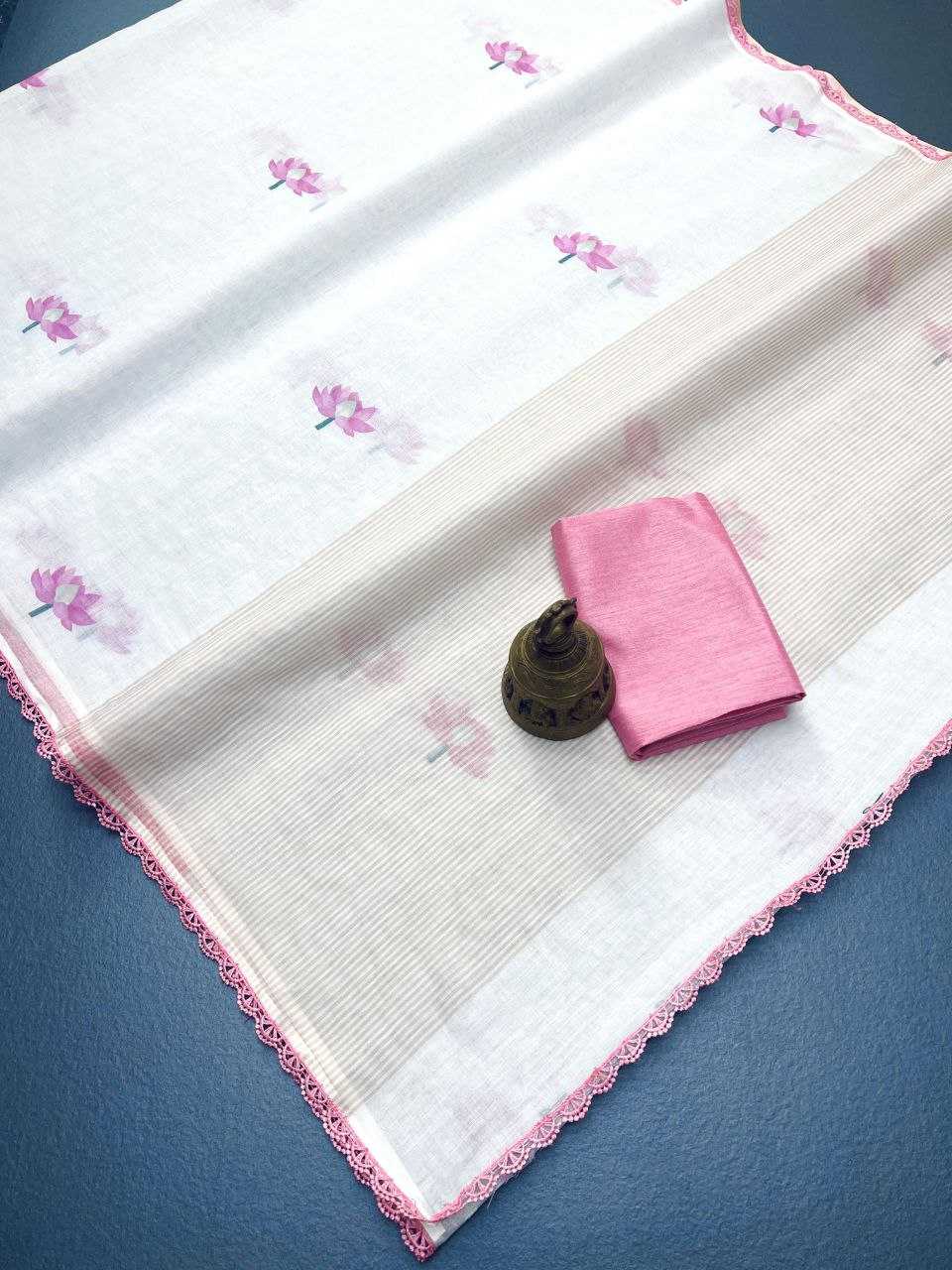 Linen Printed Saree 589