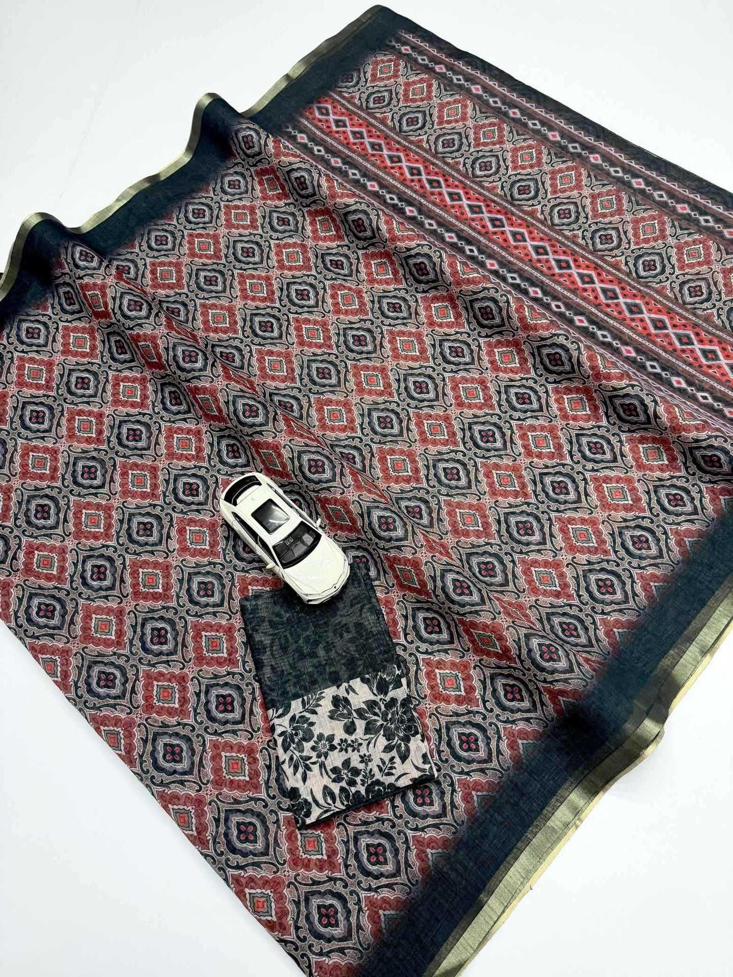 Linen Printed Saree