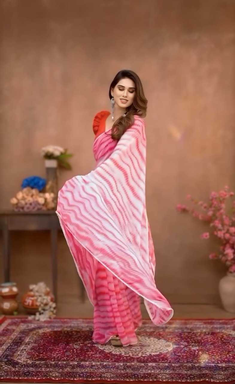 Georgette Ready To Wear Saree in Lavender