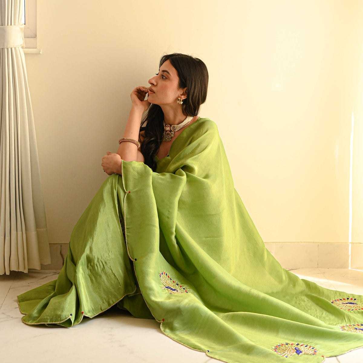 Satin Ready To Wear Saree 439