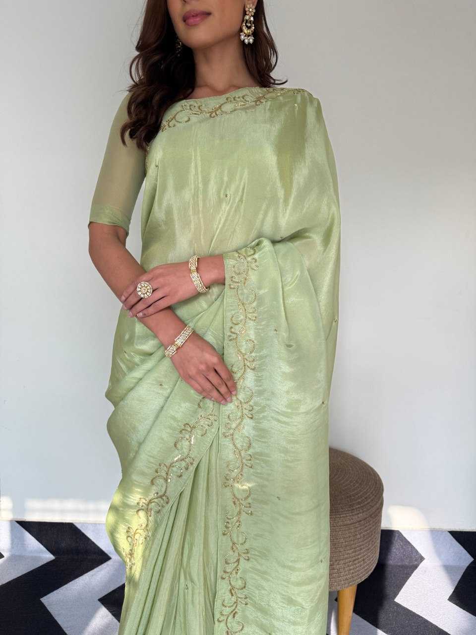 Satin Ready To Wear Saree 442