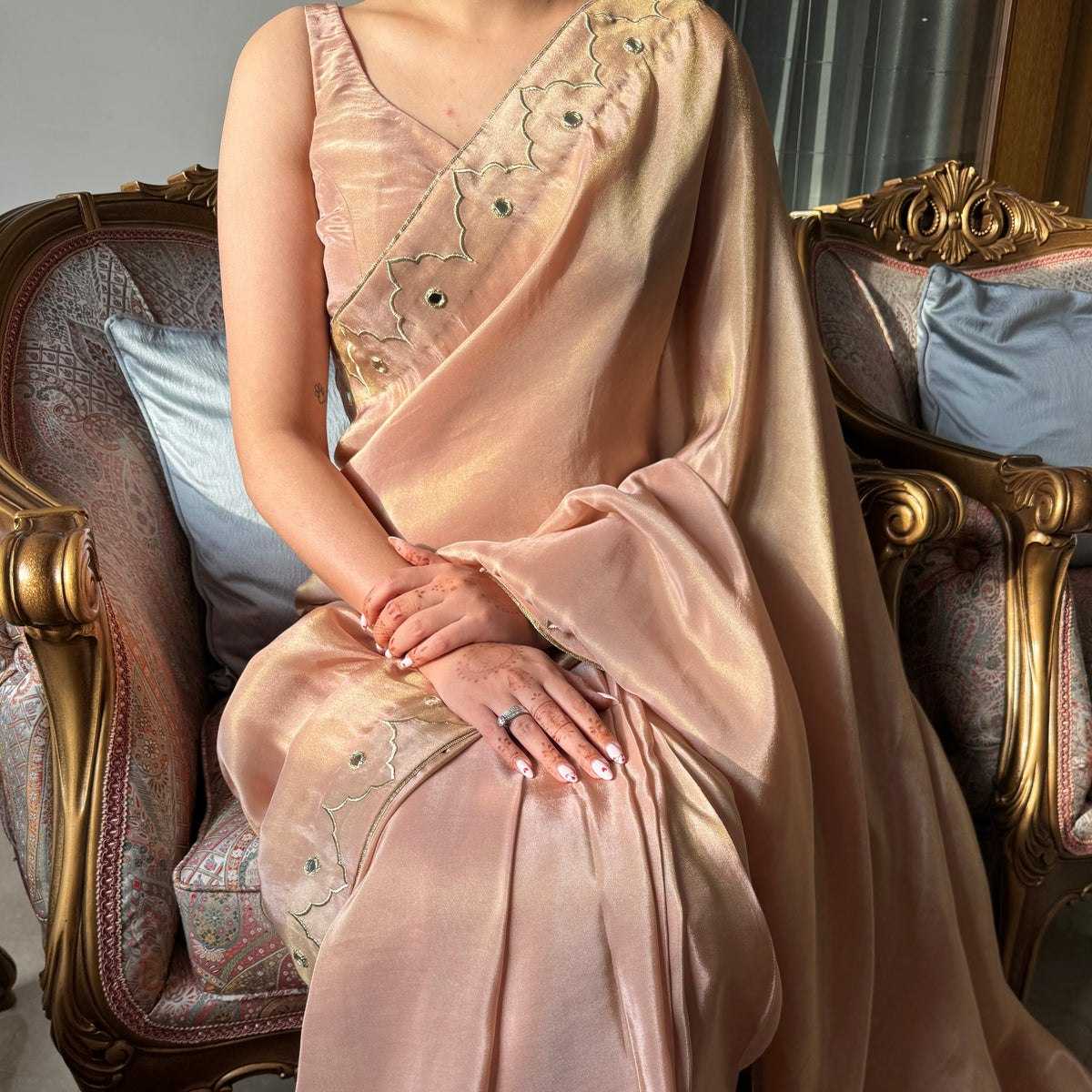 Satin Fancy Saree 443
