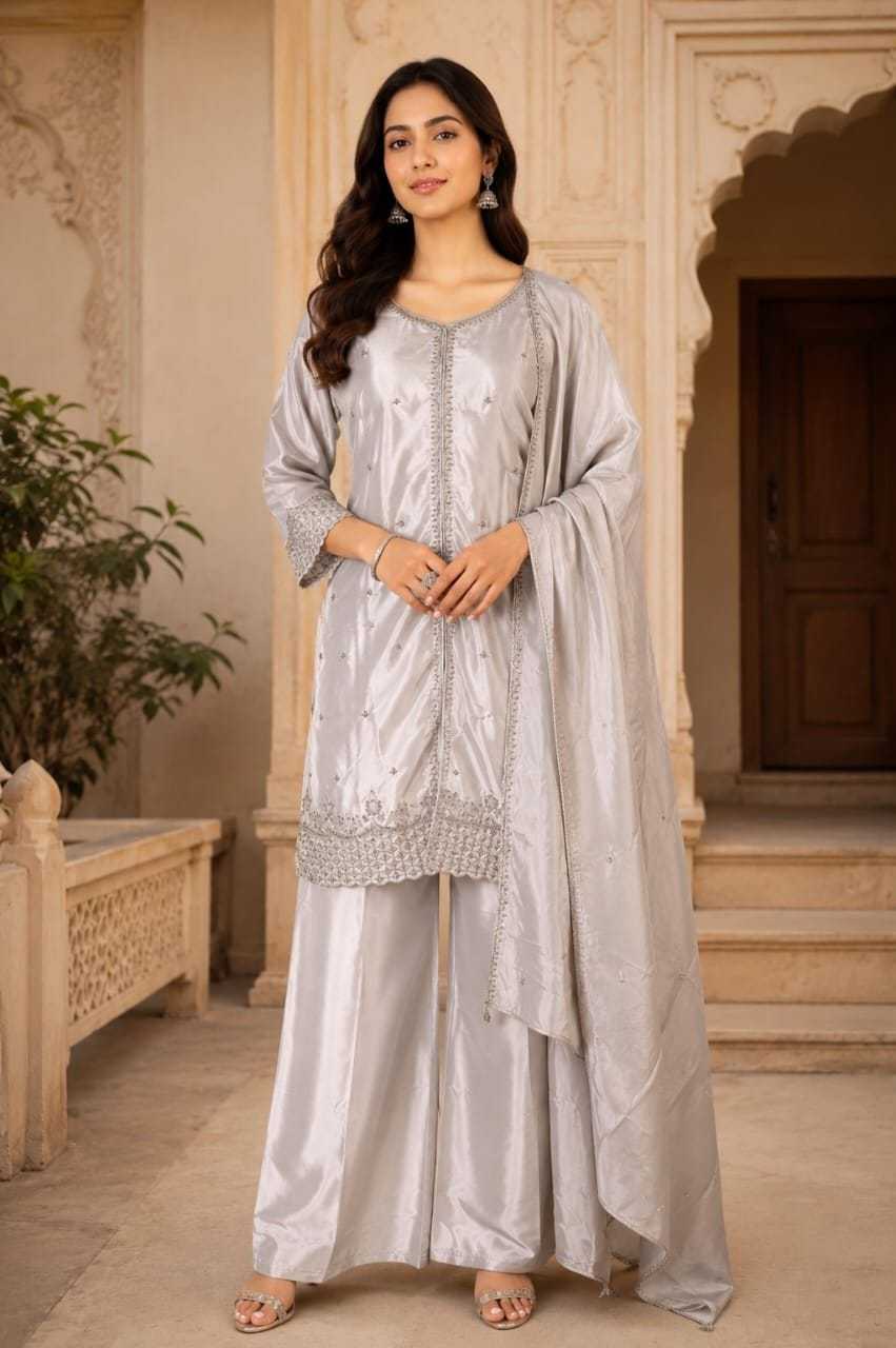 Pure Silk Embroidery Suit