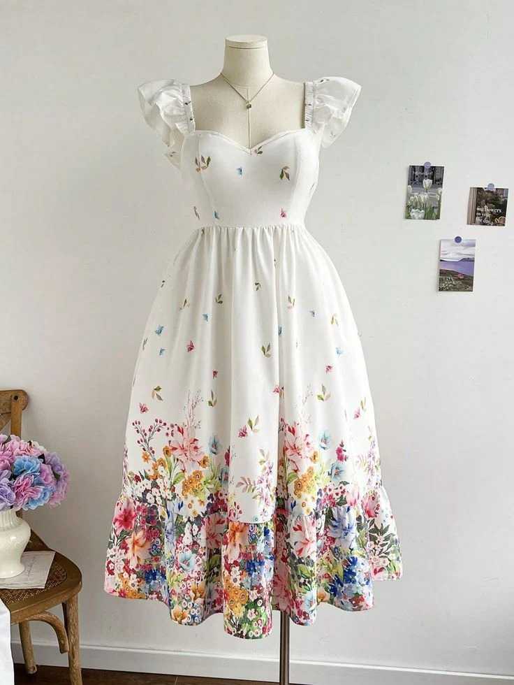Bloom Soft Silk A-line Dress