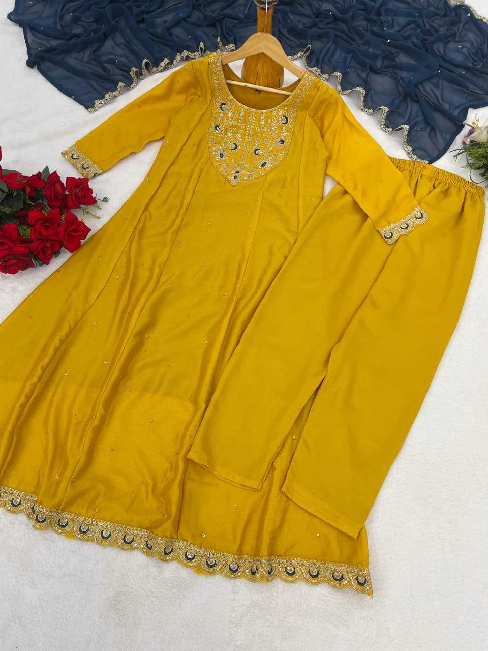 Vichitra Silk Anarkali Kurti