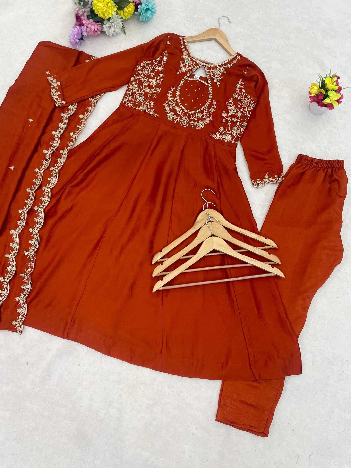 Vichitra Silk Designer Kurti
