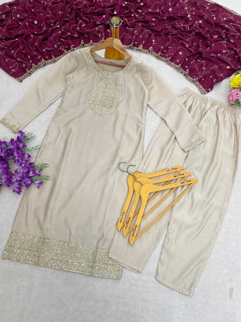 Heavy Roman Silk Designer Kurti