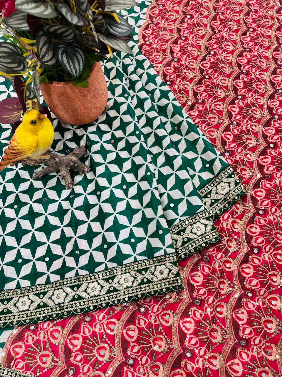 Chinon Silk Designer Saree in In More
