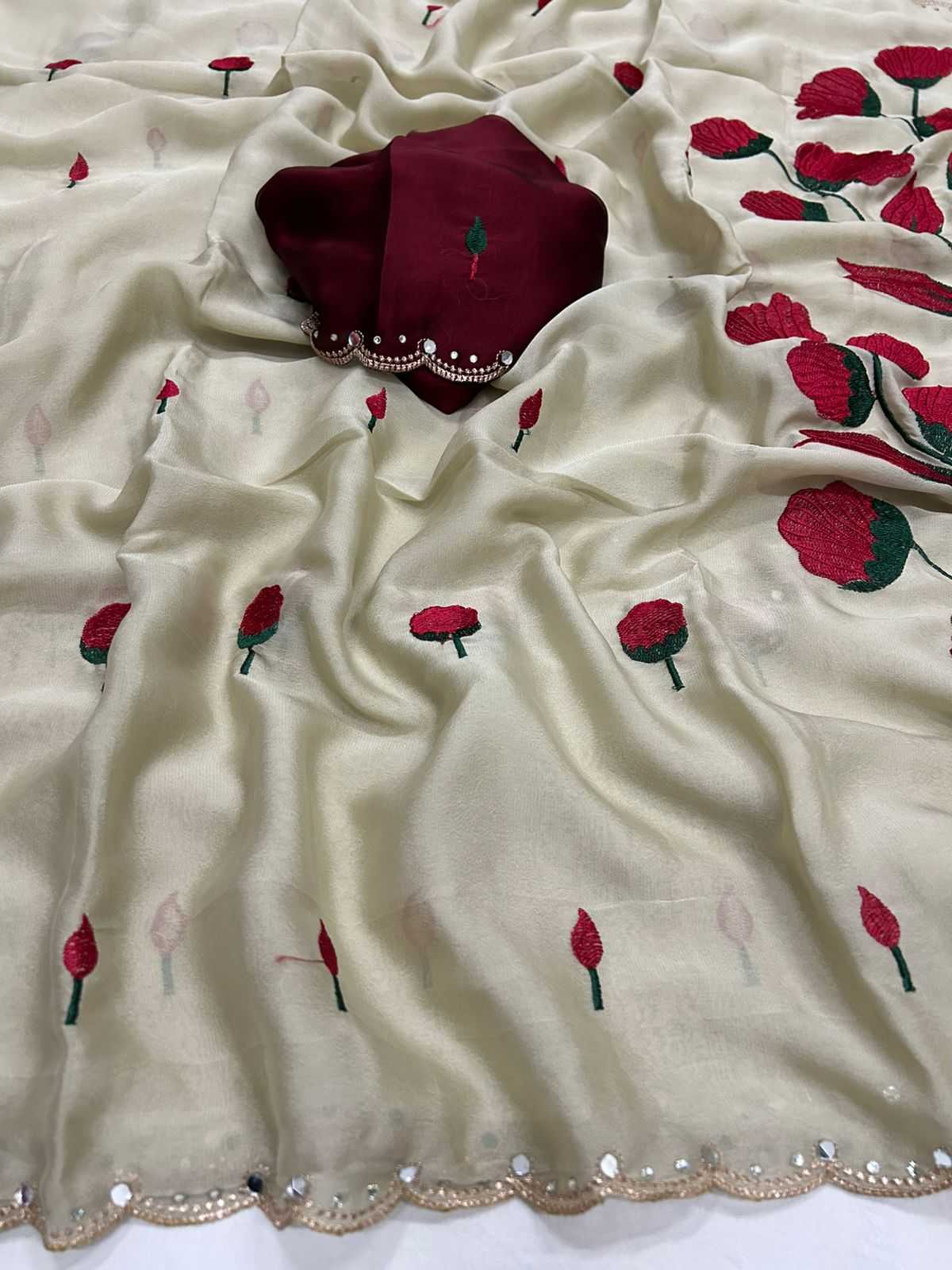 Ayushmati Rangoli Silk Embroidered Saree