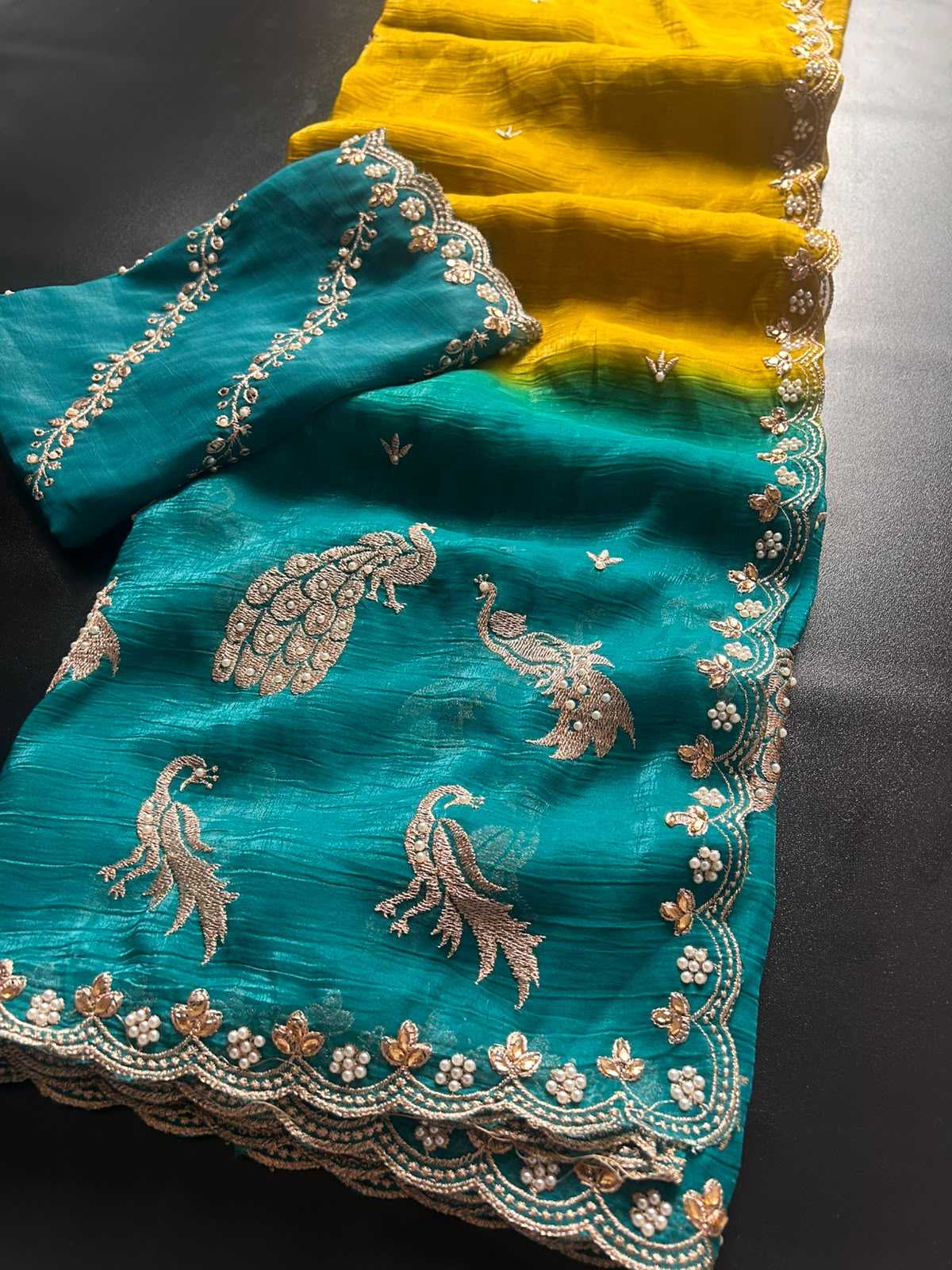 Crush Silk Designer Saree