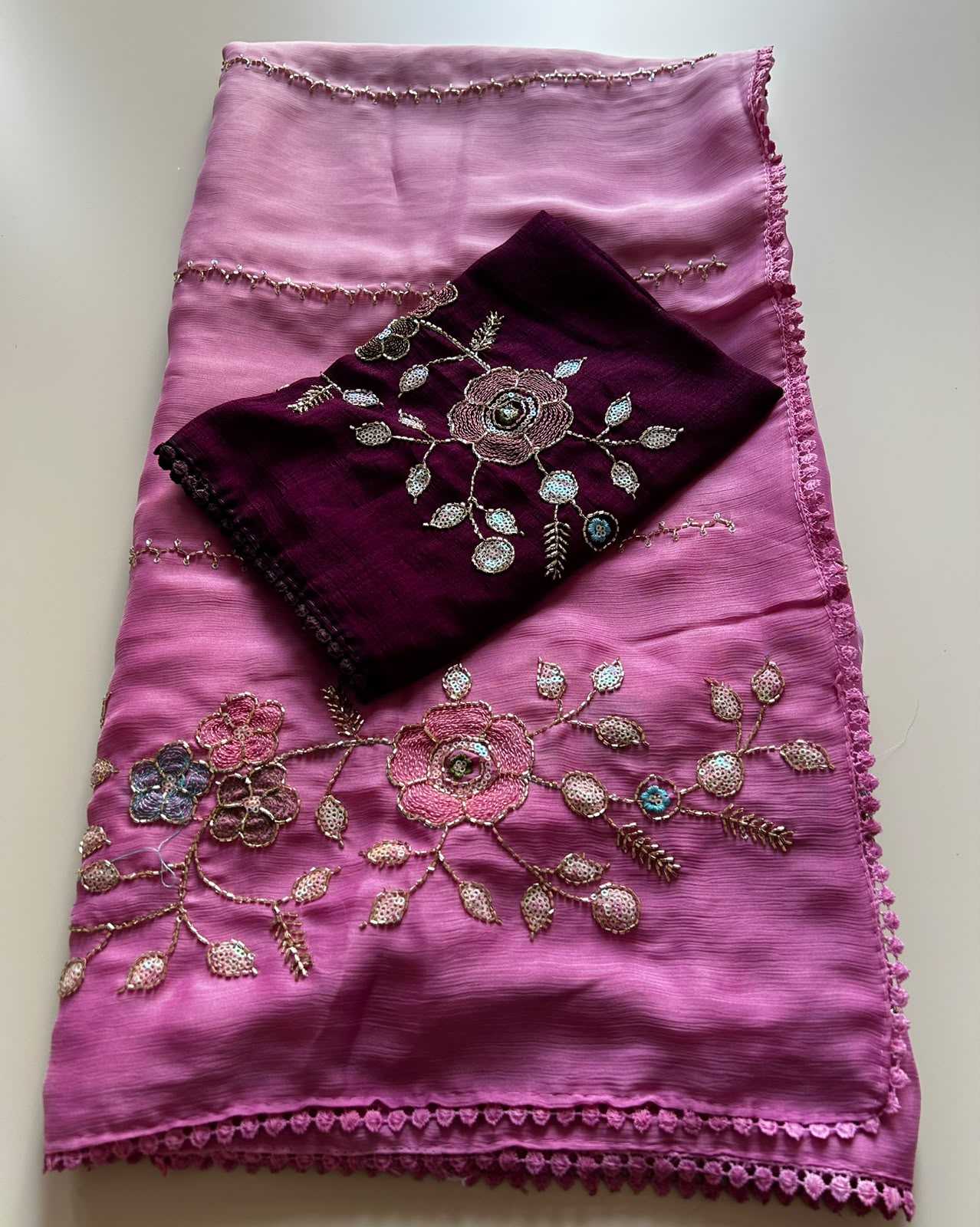 Chiffon Party Wear Silk Saree