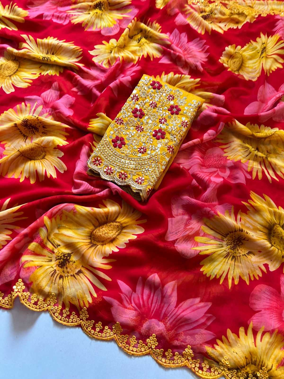 Georgette Printed Saree