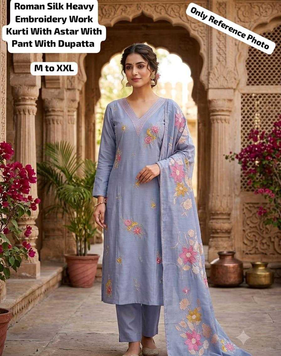 Krisha Heavy Roman Silk Designer Kurti