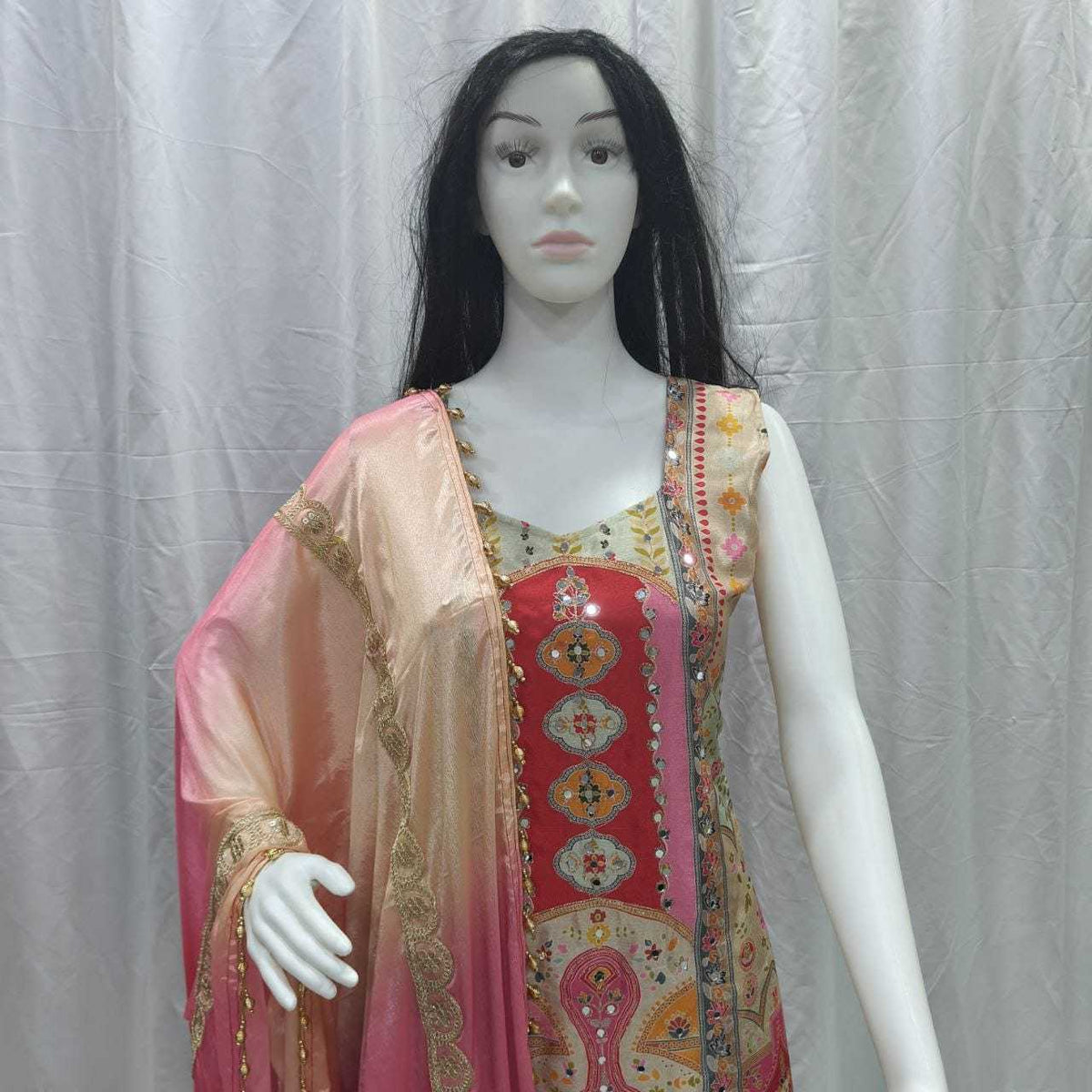 Chinon Silk Designer Kurti 04