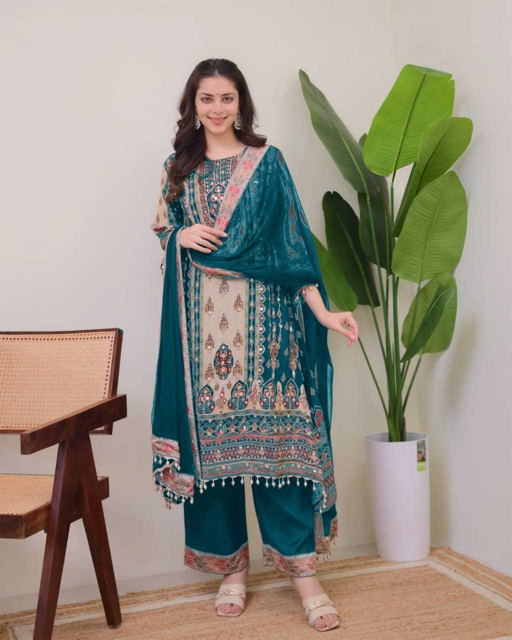 Miror Simar Silk Mirror Work Kurti