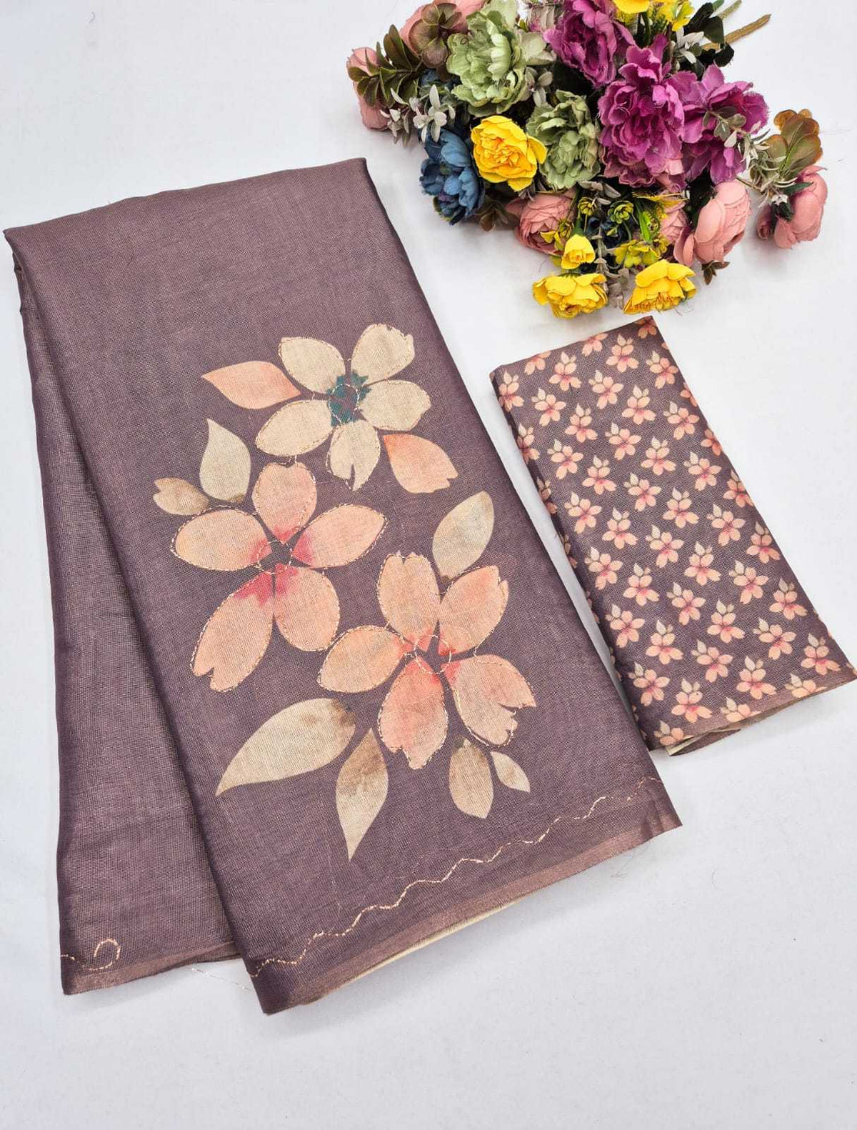 Erode Silk Printed Saree in Blue