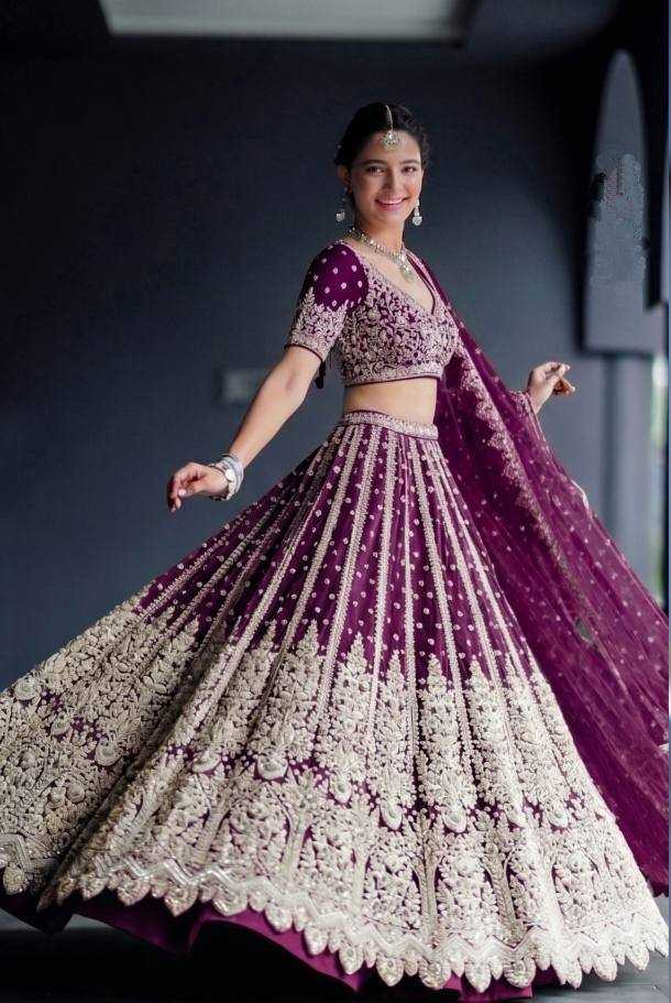 Butterfly Net Fancy Lehenga in Morpich