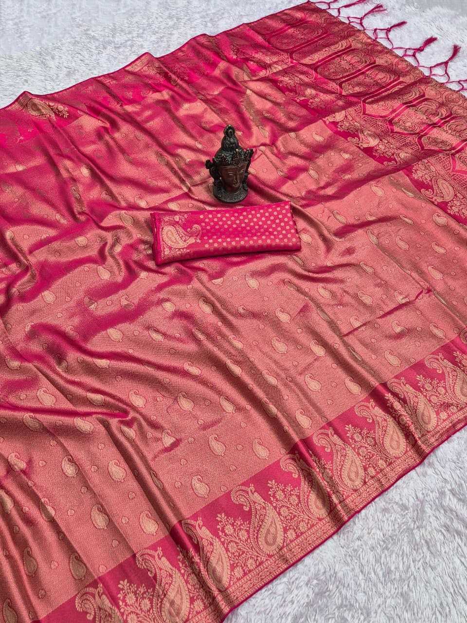 Mango Satin Silk Soft Saree