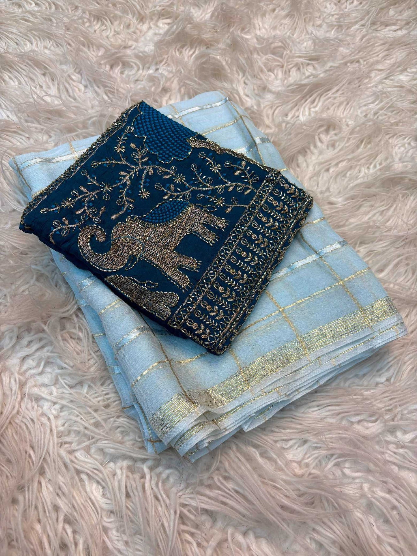 Pure Viscos Designer Saree