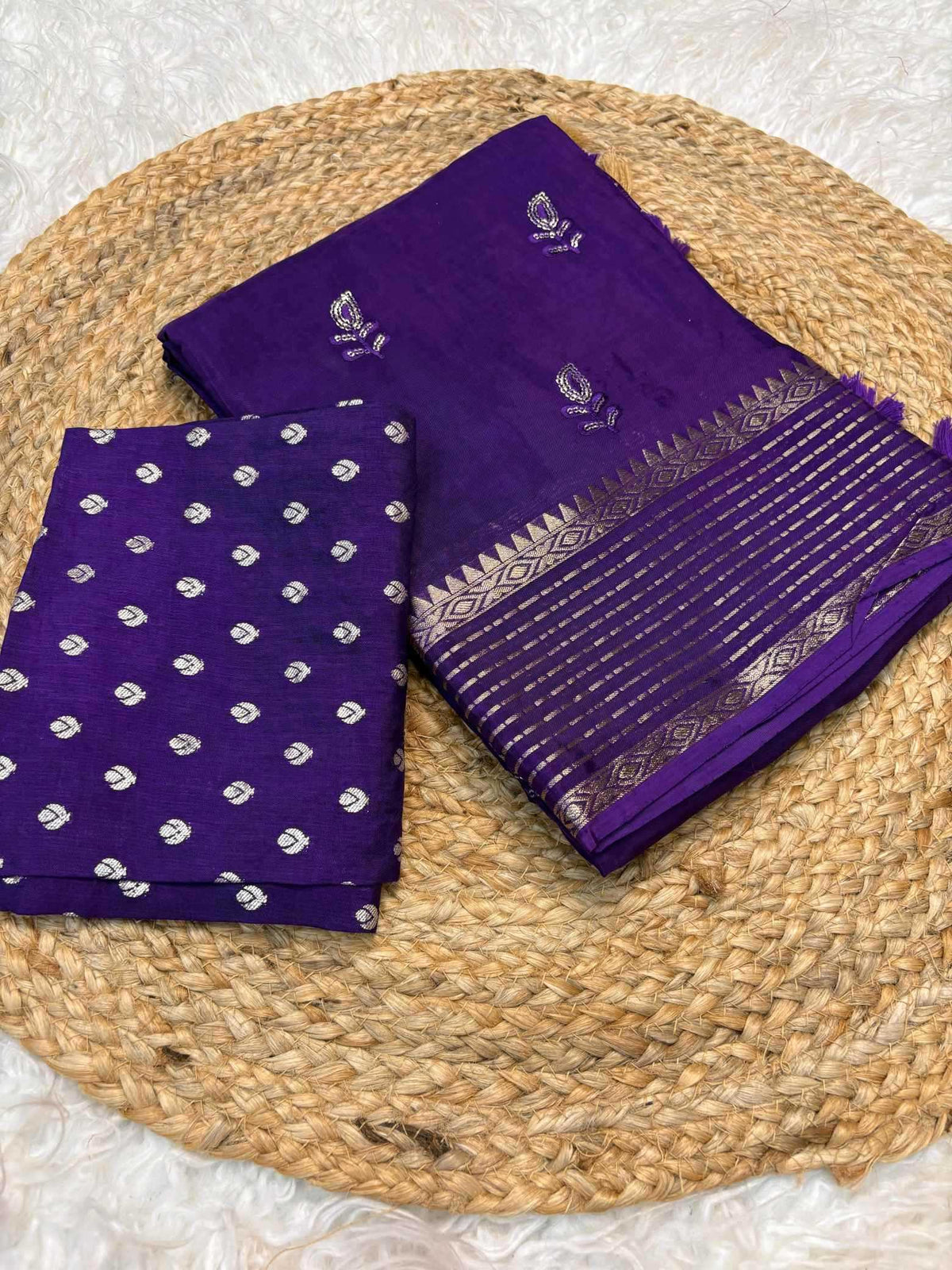 Mysoor Tilak Pure Viscos Designer Saree